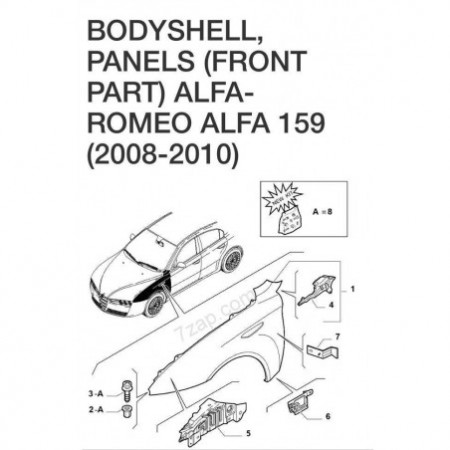 Cojida aleta superior izquierda alfa 159